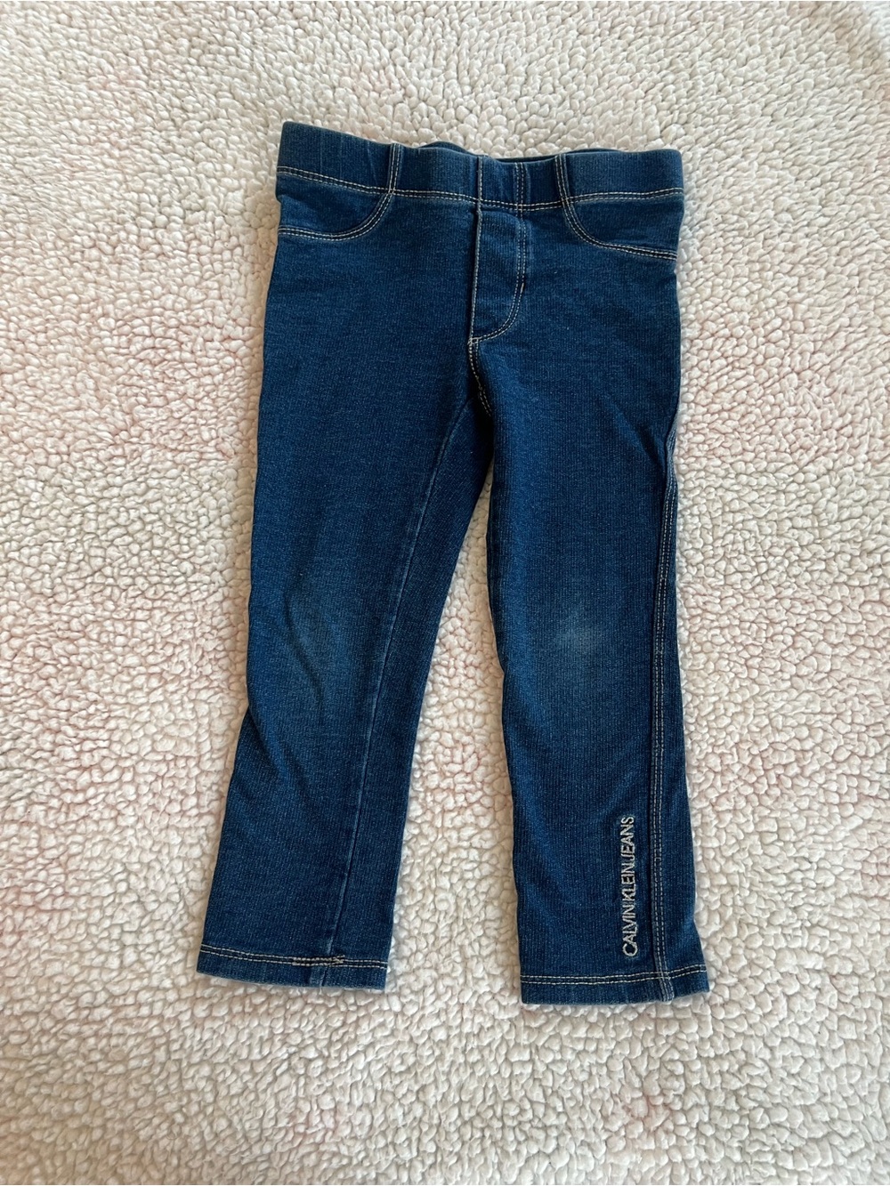 Calvin Klein Jeans Girls Dark Indigo Stretch Denim Pants